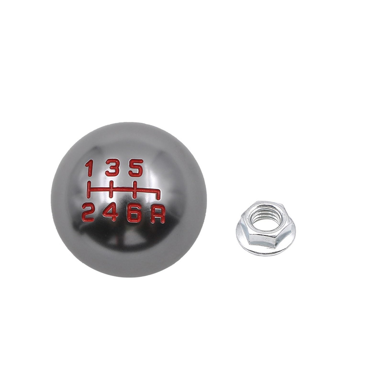 Schalthebelknopf Für Civic Für Fit Für City FD2 FN2 EP3 5/6 Geschwindigkeit M10 * 1,5 Schaltknauf Auto Kugelform Schaltkopf Auto Schaltkopf(6 Speed Titanium) von Rugnipw