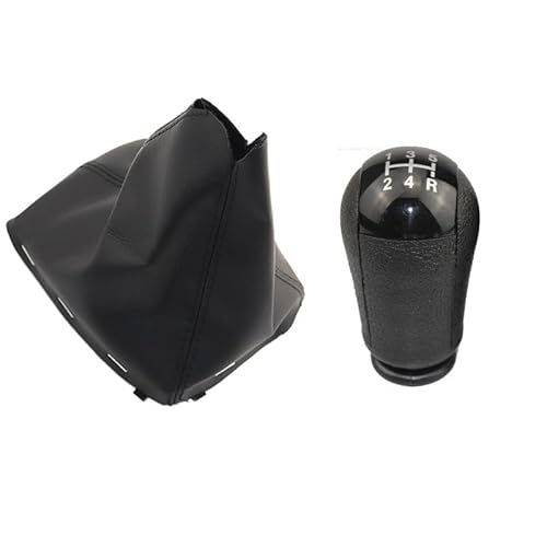 Schalthebelknopf Für Ford Für Focus Für C-Max 2003-2006 5/6 Geschwindigkeit Manuelle Getriebe Shift Knob Shifter Hebel Griff Stick Auto Schaltkopf(5 speed black set) von Rugnipw
