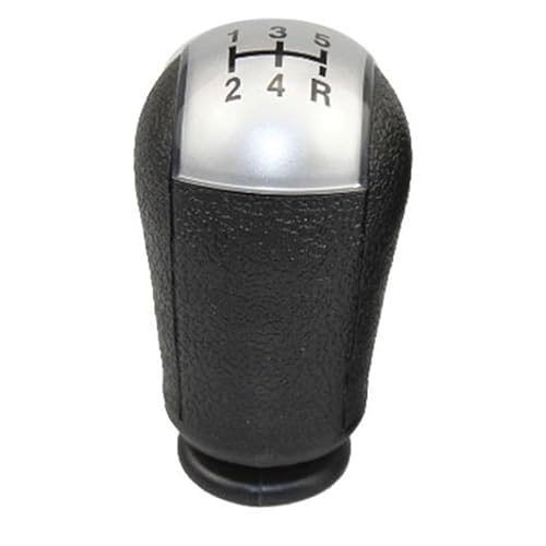Schalthebelknopf Für Ford Für Focus Für C-Max 2003-2006 5/6 Geschwindigkeit Manuelle Getriebe Shift Knob Shifter Hebel Griff Stick Auto Schaltkopf(5 speed silver knob) von Rugnipw