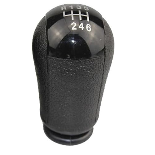 Schalthebelknopf Für Ford Für Focus Für C-Max 2003-2006 5/6 Geschwindigkeit Manuelle Getriebe Shift Knob Shifter Hebel Griff Stick Auto Schaltkopf(6 speed black knob) von Rugnipw