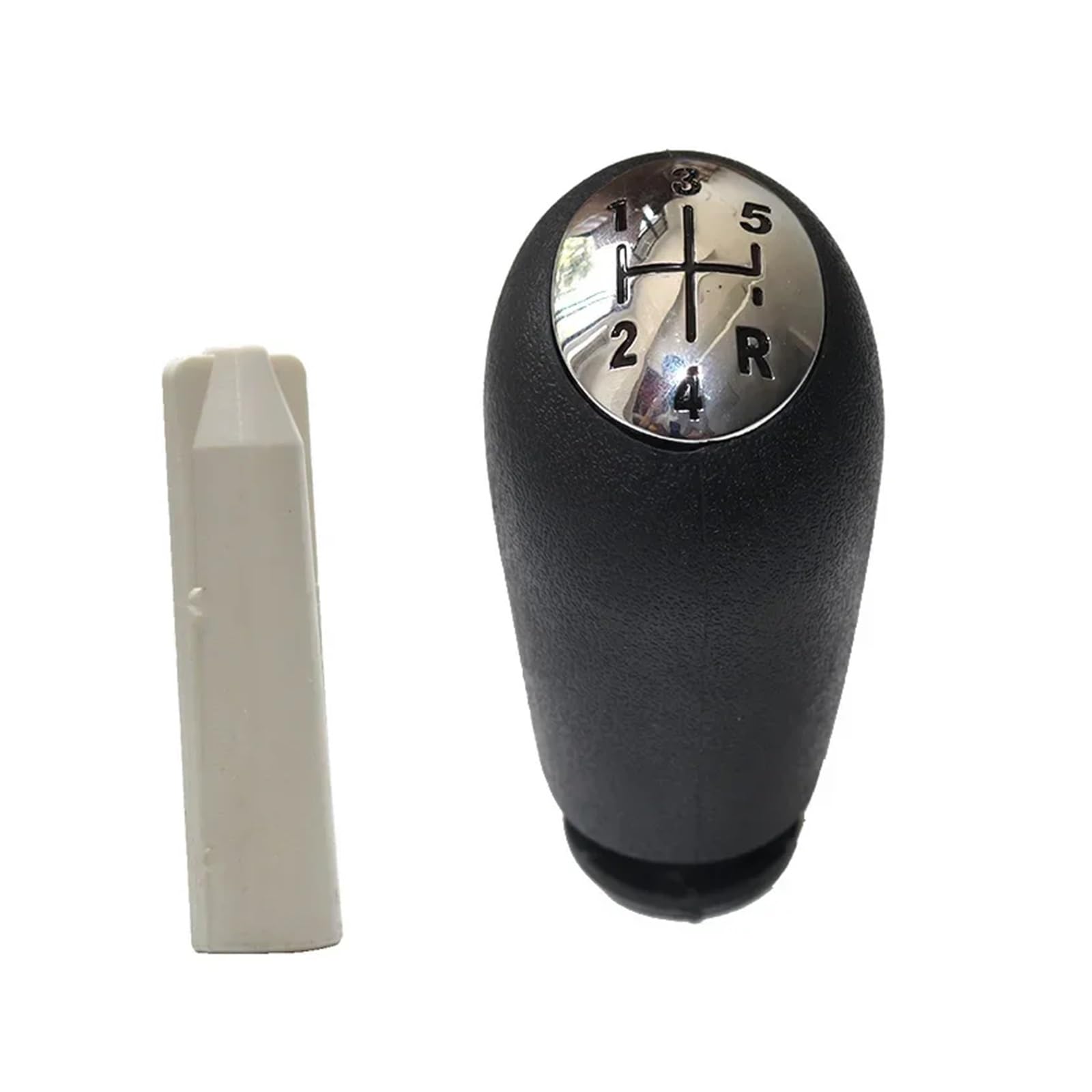 Schalthebelknopf Für Megane II MK2 Für Scenic 2 Für Clio 3 III MK3 5/6 Geschwindigkeit Chrom Auto MT Schaltknauf Hülse Adapter Hebel Auto Schaltkopf(5 speed knob Adapter) von Rugnipw