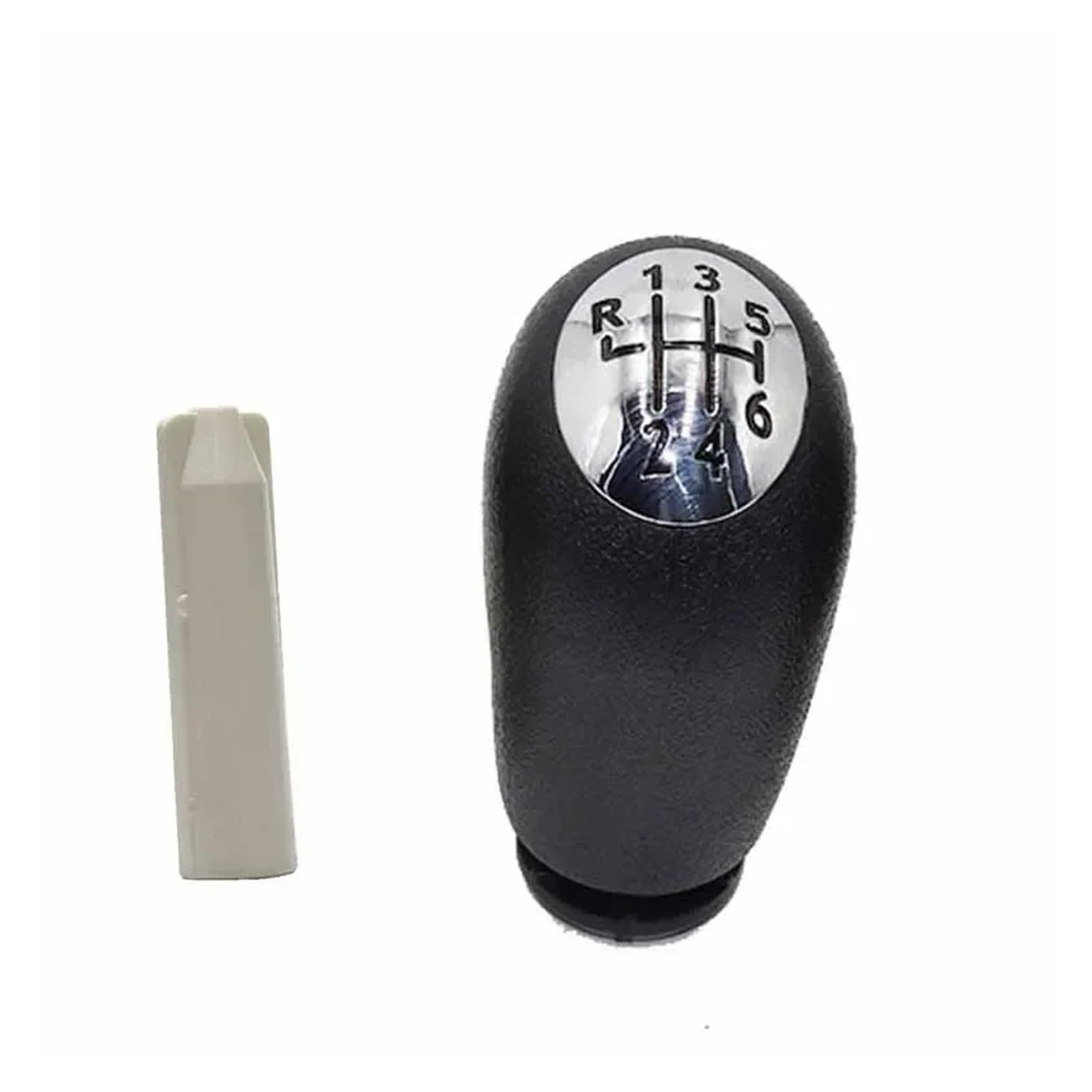Schalthebelknopf Für Megane II MK2 Für Scenic 2 Für Clio 3 III MK3 5/6 Geschwindigkeit Chrom Auto MT Schaltknauf Hülse Adapter Hebel Auto Schaltkopf(6 speed knob Adapter) von Rugnipw