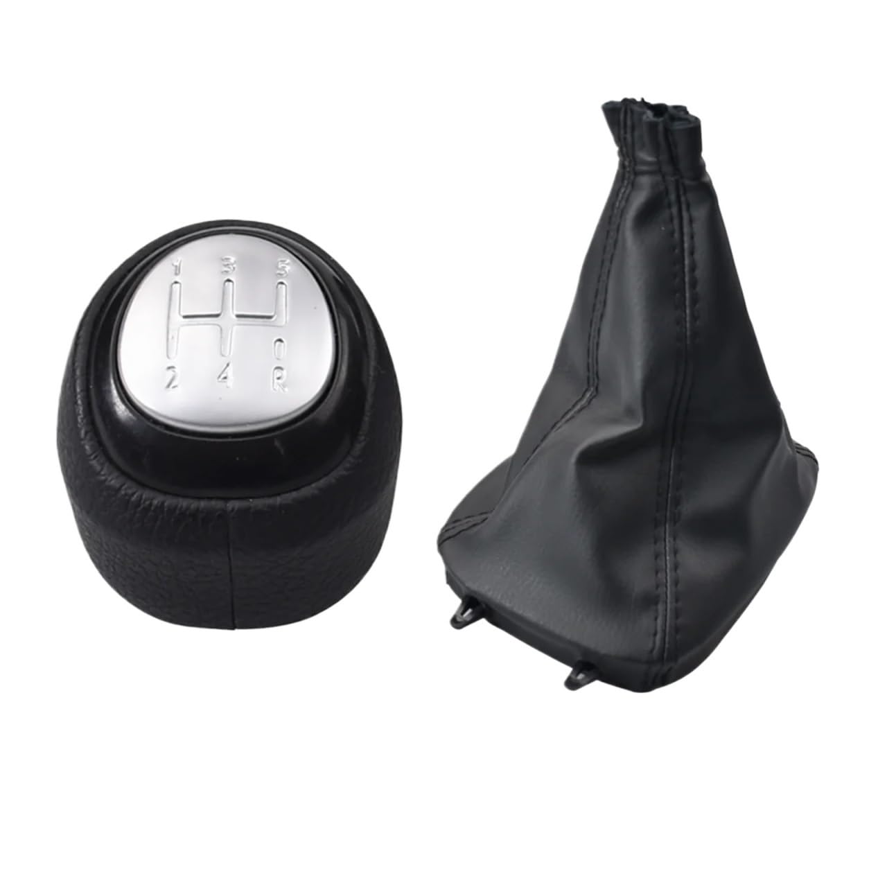 Schalthebelknopf Für SAAB 93 9-3 SS 2003-2012 Schaltknauf PU Leder Gamasche Boot Abdeckung Fall Hebel Shifter 5/6 Geschwindigkeit Auto Schaltkopf(12345R Set) von Rugnipw