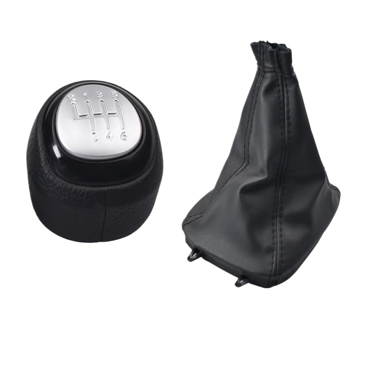 Schalthebelknopf Für SAAB 93 9-3 SS 2003-2012 Schaltknauf PU Leder Gamasche Boot Abdeckung Fall Hebel Shifter 5/6 Geschwindigkeit Auto Schaltkopf(R123456 Set) von Rugnipw