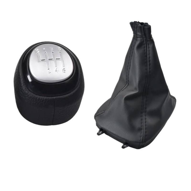 Schalthebelknopf Für SAAB 93 9-3 SS 2003-2012 Schaltknauf PU Leder Gamasche Boot Abdeckung Fall Hebel Shifter 5/6 Geschwindigkeit Auto Schaltkopf(R123456 Set) von Rugnipw