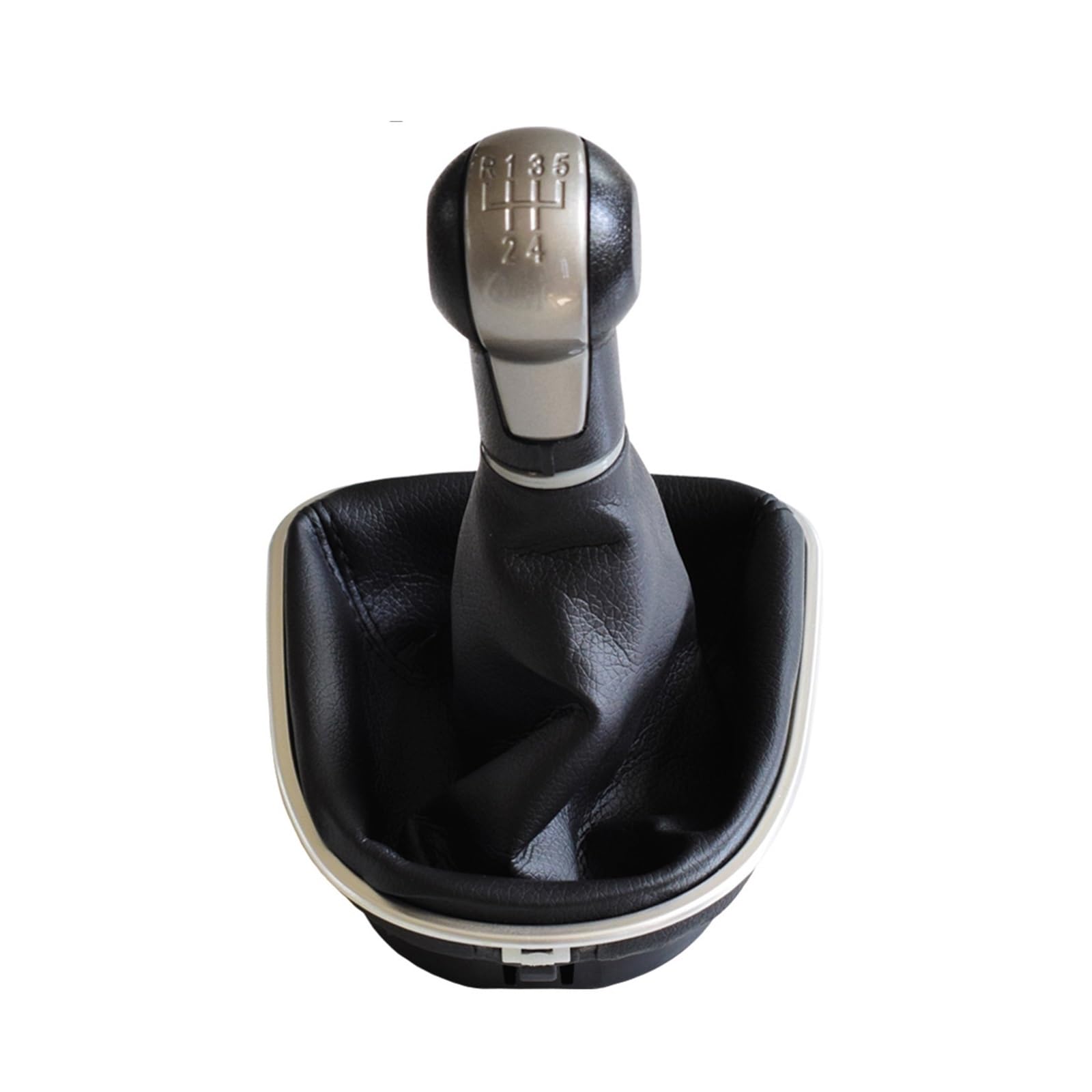 Schalthebelknopf Für SEAT Für LEON II 05-12 Für ALTEA XL 04-12 Für SEAT Für TOLEDO III 04-09 MT Auto Schaltknauf Mit Leder Boot Auto Schaltkopf(5 Speed) von Rugnipw