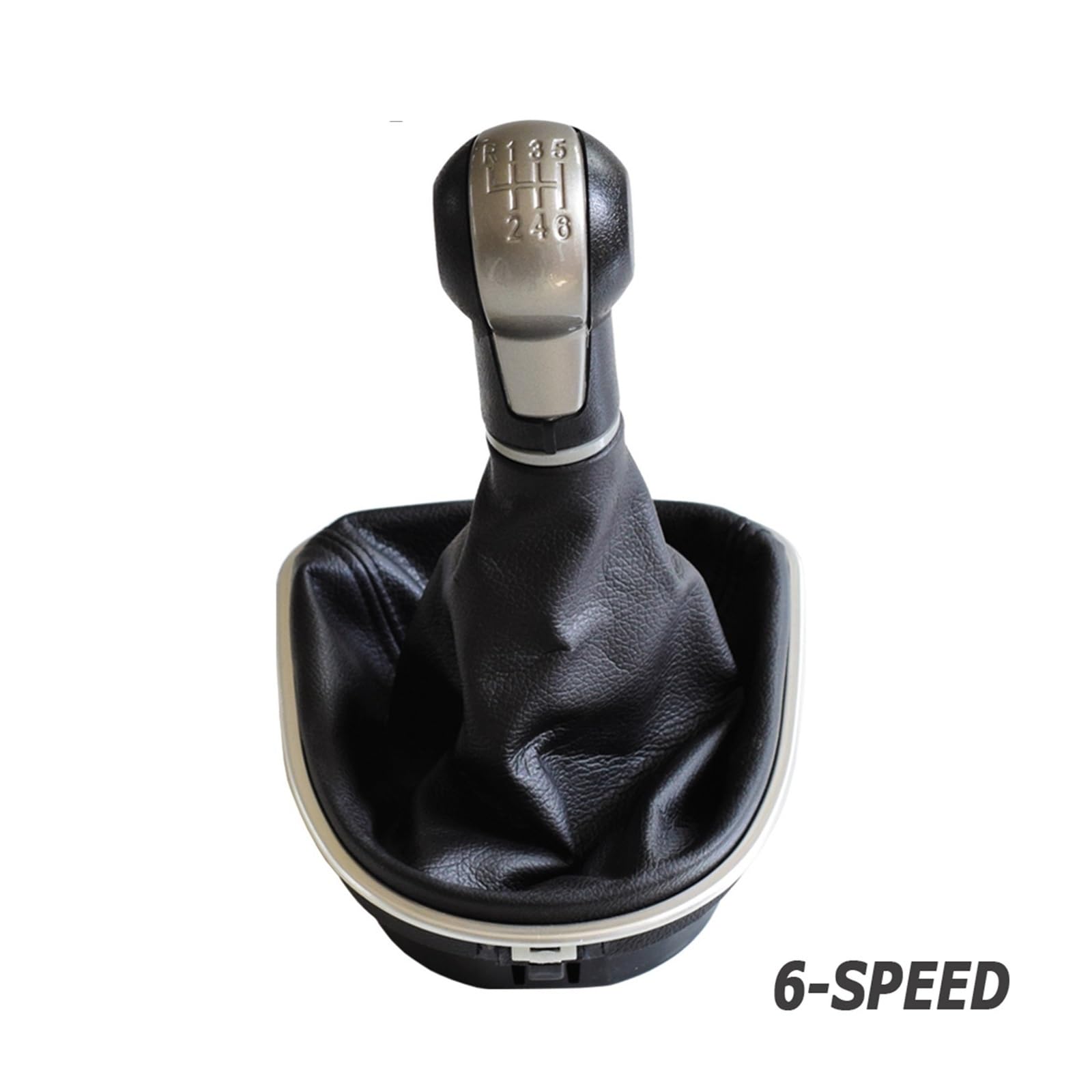 Schalthebelknopf Für SEAT Für LEON II 05-12 Für ALTEA XL 04-12 Für SEAT Für TOLEDO III 04-09 MT Auto Schaltknauf Mit Leder Boot Auto Schaltkopf(6 Speed) von Rugnipw