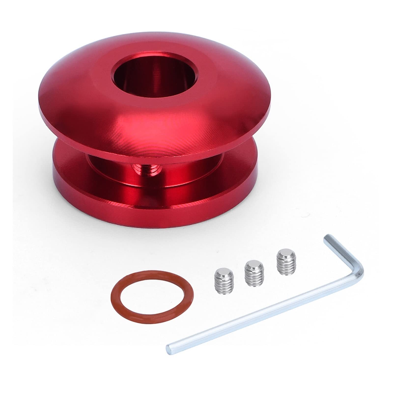 Schalthebelknopf Universal-Schaltknaufstopper Schaltkopfbegrenzer Fester Sockel Getriebekopfschnalle Aluminium-Auto-Schaltknaufbegrenzer Auto Schaltkopf(A Red) von Rugnipw
