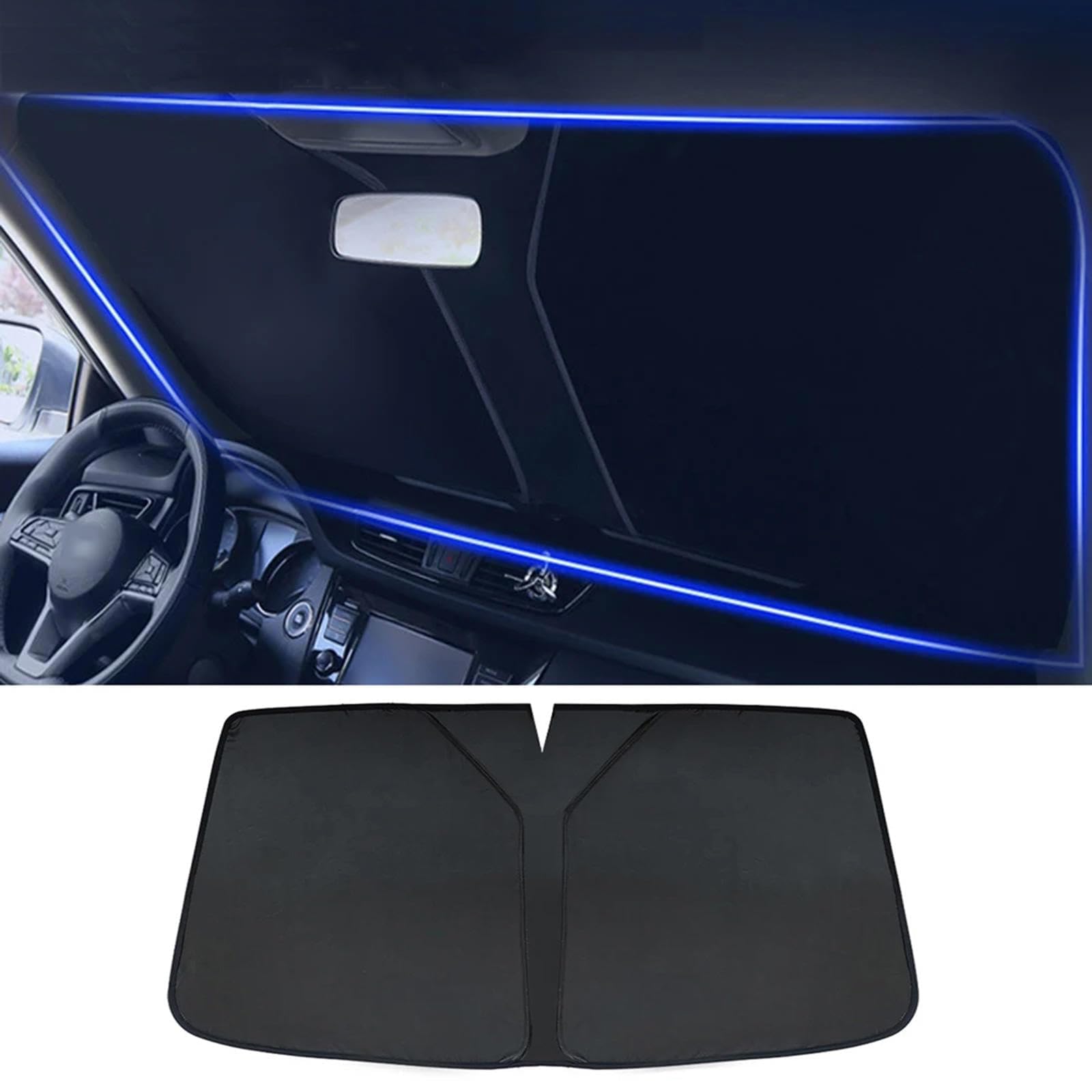 Sonnenschutz Auto Frontscheibe für Toyota Highlander 2014 2015 2016 2017 2018 2019 2020, Faltbare Sonnenschutz Windschutzscheibe Sonnenblende Vorne Hitzeschutz Zubehör Anti UV Sonnenschutz Auto Frontscheibe für Toyota Highlander 2014 2015 2016 2017 2018 2019 2020, Faltbare Sonnenschutz Windschutzscheibe Sonnenblende Vorne Hitzeschutz Zubehör Anti UV von RuiYiL
