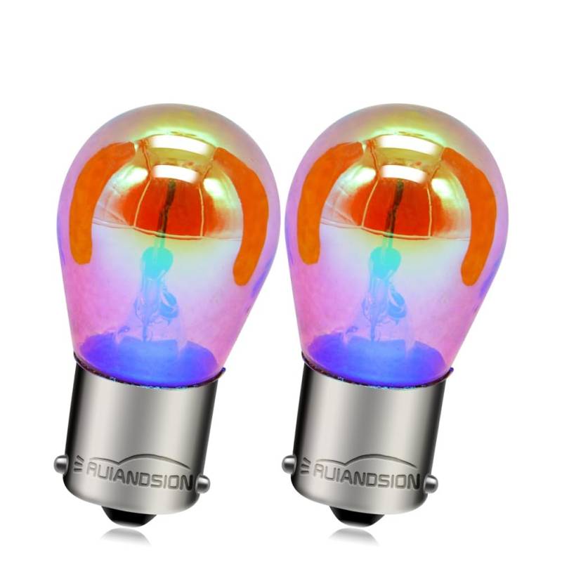Ruiandsion 2 Stück BA15S P21W 1156 21W Halogenlampen Rot Ohne Polarität von Ruiandsion