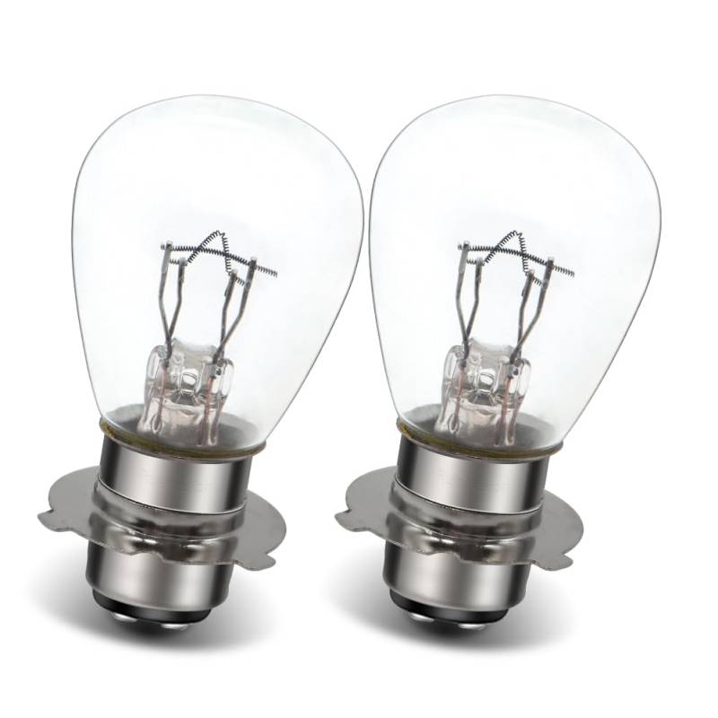 Ruiandsion P15D-25-3 Halogenlampe 4300K Warmweiß 6V 25W Abblend-/Fernlicht Doppelfunktion Standardlampe für Fahrrad-/Motorrad-Scheinwerfer (2er Pack) von Ruiandsion