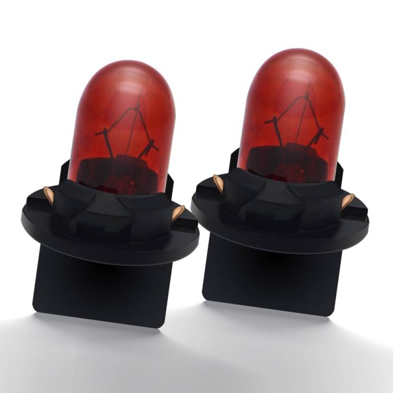 Ruiandsion T10 194 Armaturenbrettlampen 12V nicht polarisiert rot 200LM für Kartenleselampen und Kennzeichenbeleuchtung (2er Pack) von Ruiandsion