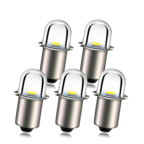 Ruiandsion Upgrade LED Taschenlampen P13.5S Sockel Weiß LED Lampen 4.5V Ersatz für Scheinwerfer Taschenlampen-Taschenlampen, unpolar (5er Pack) von Ruiandsion