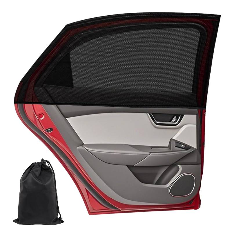 2 Stück Sonnenschutz Auto Baby mit UV Schutz, Universal Sonnenblende Auto Kinder and Haustiere, Eisseide Hochelastisches Atmungsaktiv Sonnenschutz Auto Seitenscheibe für die meisten Fahrzeuge von Ruikdly