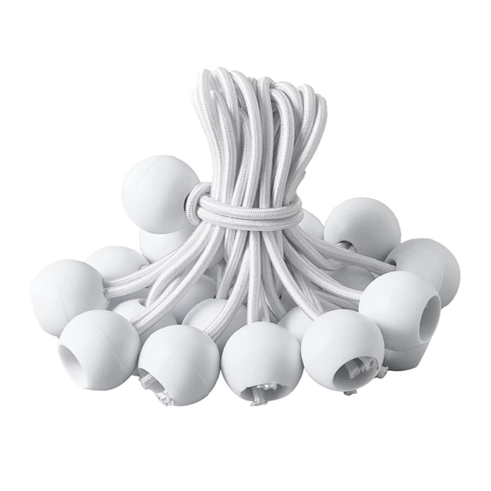 50pcs Bungee Kugelkabel Mit Plastikkugeln Hochleistungs Weiße Flexible Elastische Schnur Für Baldachin Für Bannerplane 50pcs Bungee Kugelkabel Mit Plastikkugeln Hochleistungs Weiße Flexible Elastische Schnur Für Baldachin Für Bannerplane von Ruiogoe