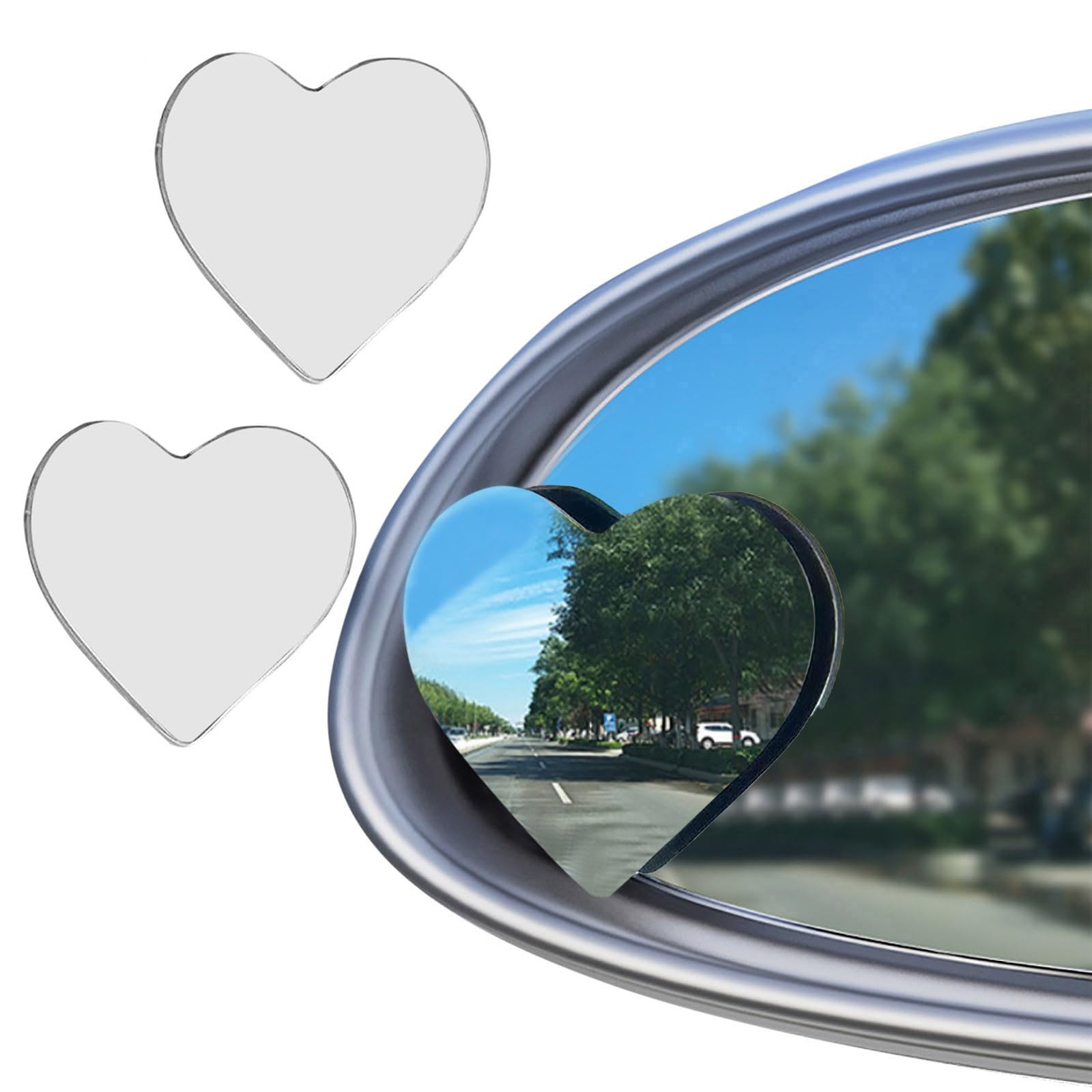 2 Stück Toter Winkel Spiegel Auto, Heart Shaped Blind Spot Mirrors for Cars, 360 ° Drehbarer, einstellbare HD konvexes Glas Auto Türspiegel Automotive Außenspiegel Für Alle Arten von Fahrzeugen (2PCS) 2 Stück Toter Winkel Spiegel Auto, Heart Shaped Blind Spot Mirrors for Cars, 360 ° Drehbarer, einstellbare HD konvexes Glas Auto Türspiegel Automotive Außenspiegel Für Alle Arten von Fahrzeugen (2PCS) von Ruiyete