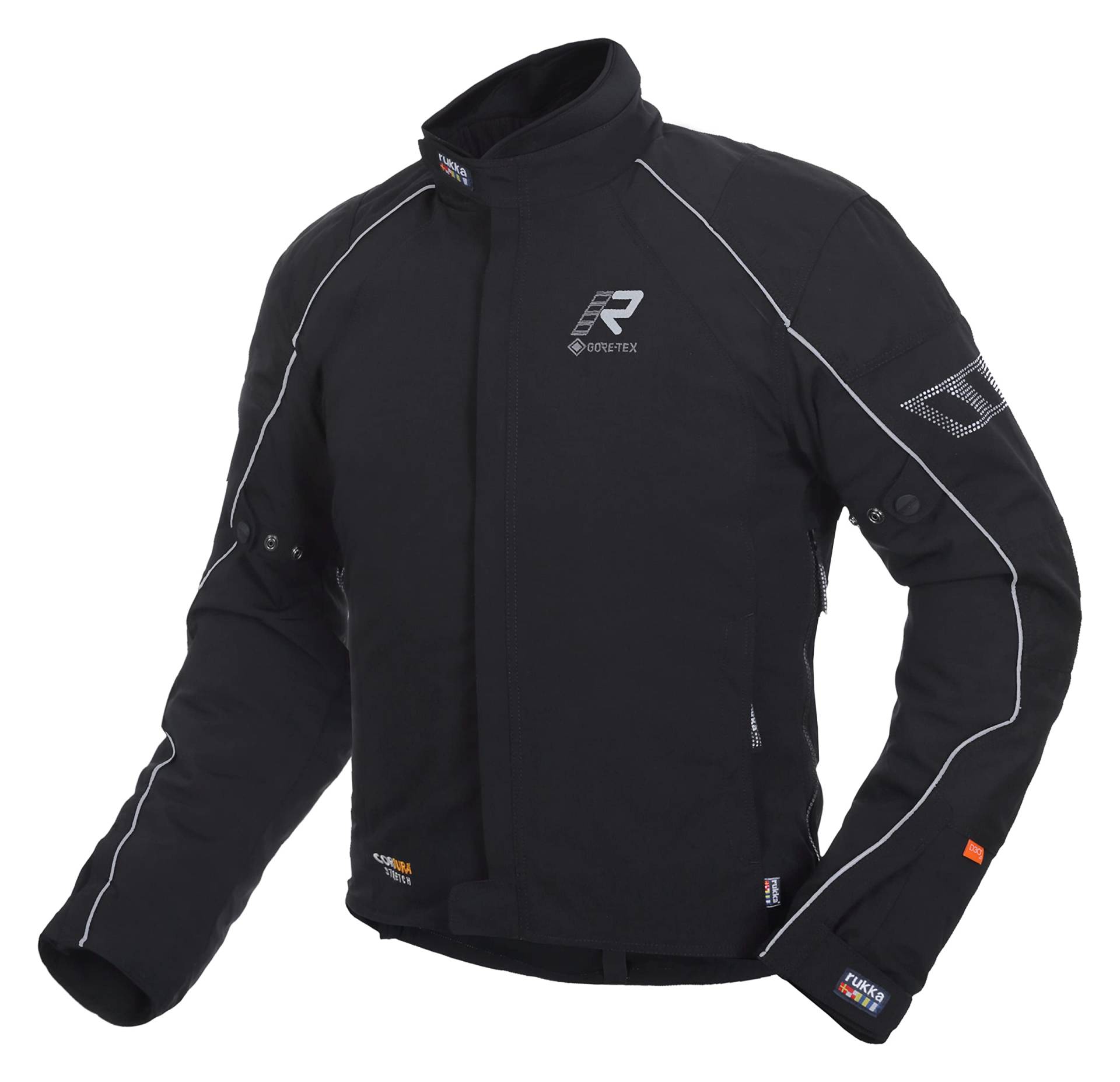 rukka Comfo-R Motorradjacke Textil Jacke Touren Schwarz/Silber Herren Größe 62, Wasserdicht rukka Comfo-R Motorradjacke Textil Jacke Touren Schwarz/Silber Herren Größe 62, Wasserdicht von Rukka