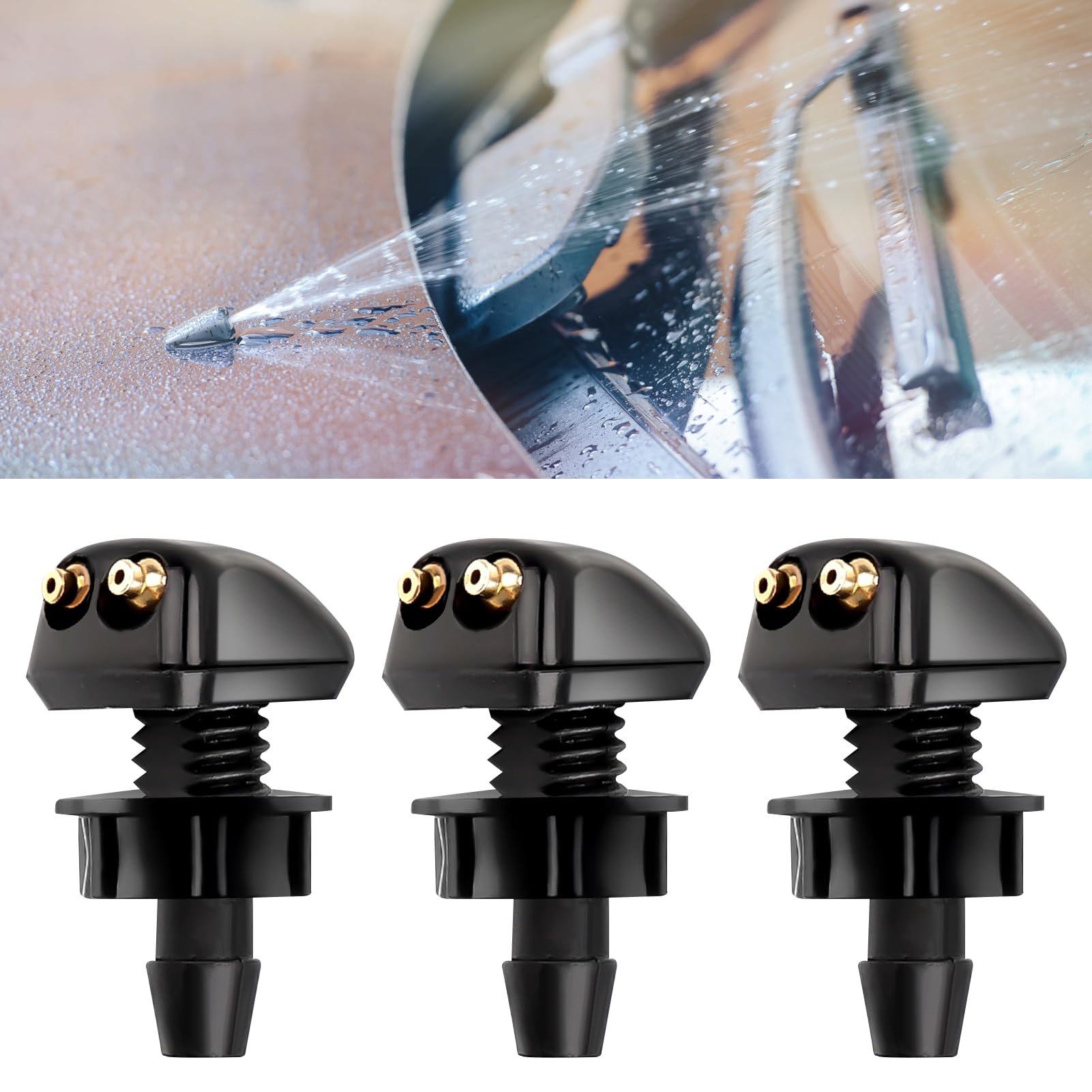 3 Stück Heckwischer Waschdüse Windschutzscheibe Sprayer, Frontscheibenwaschpumpe Universal Wischersprühdüsen Auto Frontscheibenwischer Düsenspritze Nozzle Spritzdüse Wischer Waschdüsen Austausch 3 Stück Heckwischer Waschdüse Windschutzscheibe Sprayer, Frontscheibenwaschpumpe Universal Wischersprühdüsen Auto Frontscheibenwischer Düsenspritze Nozzle Spritzdüse Wischer Waschdüsen Austausch von Rumgug