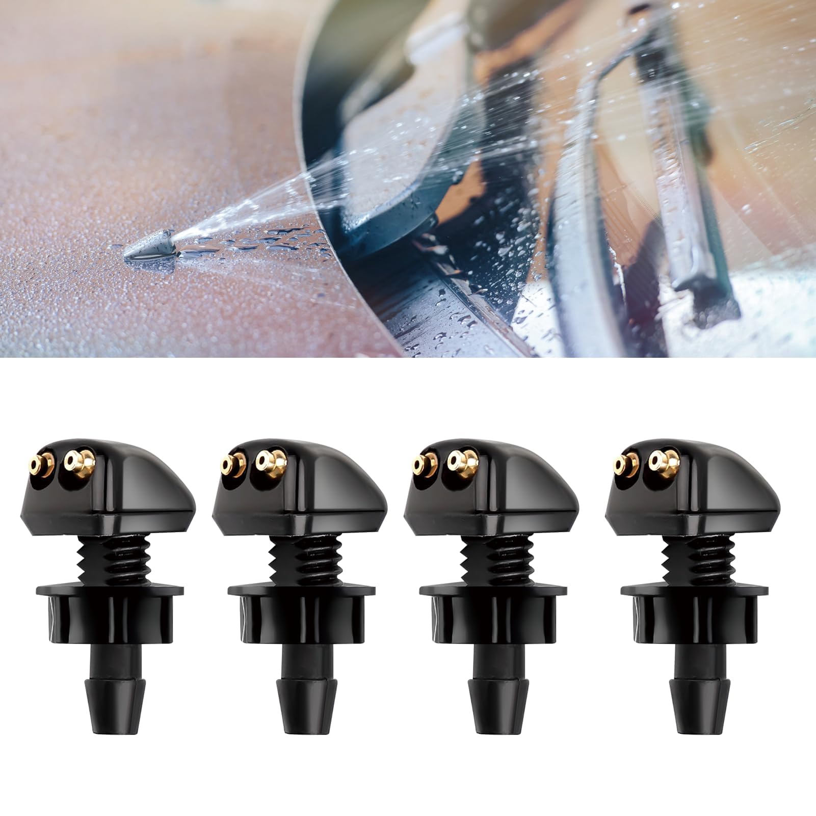 4 Stück Heckwischer Waschdüse Windschutzscheibe Sprayer, Frontscheibenwaschpumpe Universal Wischersprühdüsen Auto Frontscheibenwischer Düsenspritze Nozzle Spritzdüse Wischer Waschdüsen Austausch 4 Stück Heckwischer Waschdüse Windschutzscheibe Sprayer, Frontscheibenwaschpumpe Universal Wischersprühdüsen Auto Frontscheibenwischer Düsenspritze Nozzle Spritzdüse Wischer Waschdüsen Austausch von Rumgug