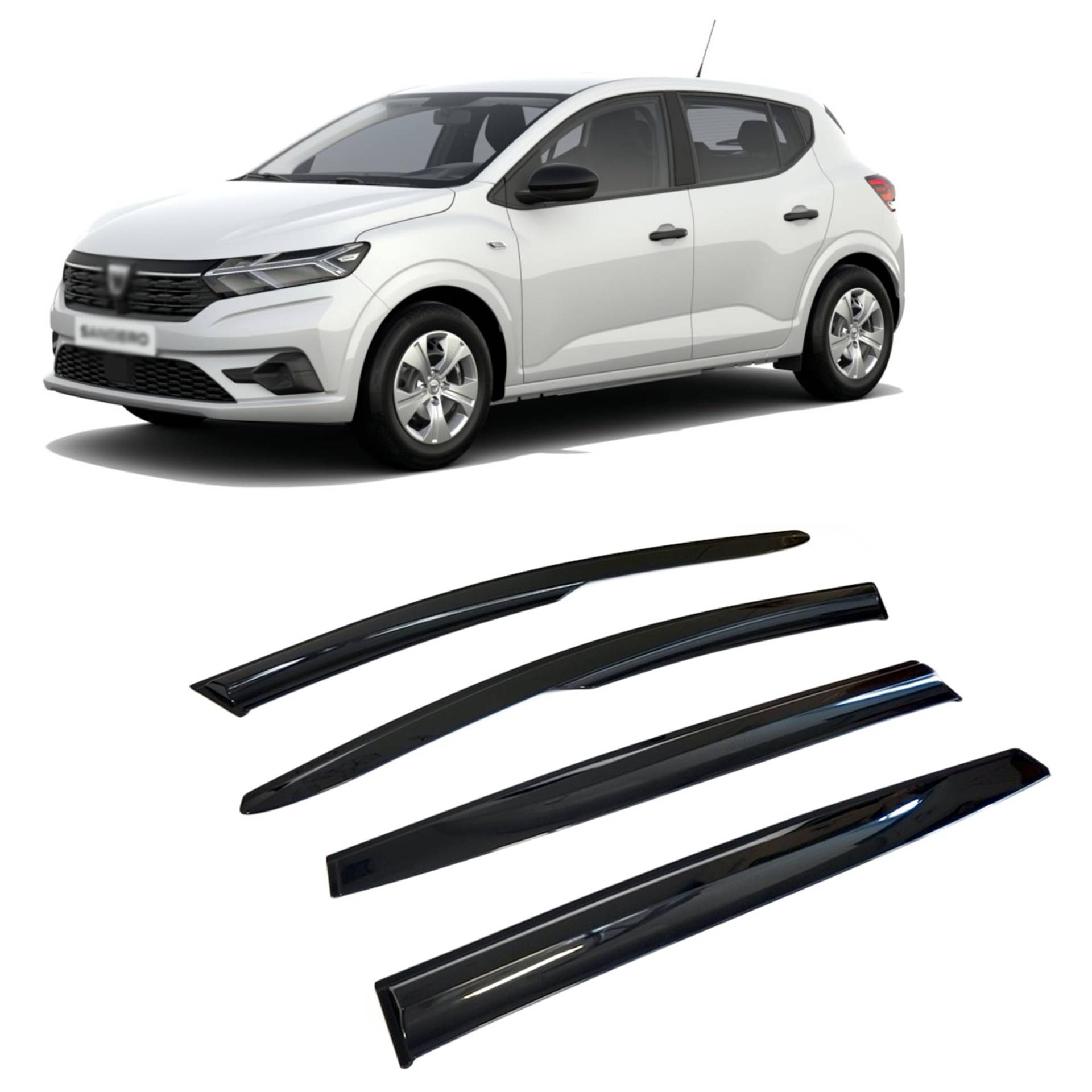 Rumplex Windabweiser Luftabweiser Regenabweiser Seitenfensterabweiser Kompatibel mit Dacia Sandero Schrägheck 2021-2024 Autofenster Regenschutz Regenabweiser Anklebbare Deflektoren 4 Stück Rumplex Windabweiser Luftabweiser Regenabweiser Seitenfensterabweiser Kompatibel mit Dacia Sandero Schrägheck 2021-2024 Autofenster Regenschutz Regenabweiser Anklebbare Deflektoren 4 Stück von Rumplex