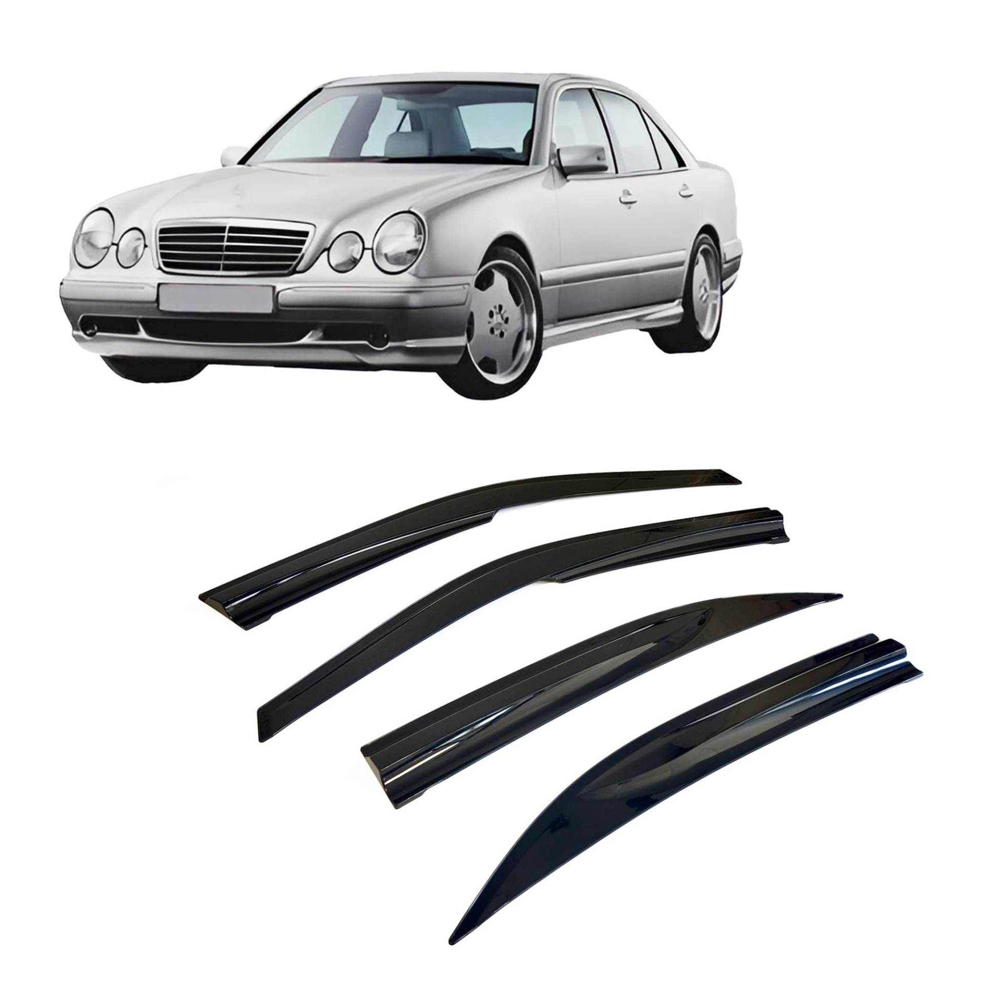 Rumplex Windabweiser Luftabweiser Regenabweiser Seitenfensterabweiser Kompatibel mit Mercedes Benz W210 1995-2002 Autofenster Regenschutz Regenabweiser Anklebbare Deflektoren 4 Stück Rumplex Windabweiser Luftabweiser Regenabweiser Seitenfensterabweiser Kompatibel mit Mercedes Benz W210 1995-2002 Autofenster Regenschutz Regenabweiser Anklebbare Deflektoren 4 Stück von Rumplex