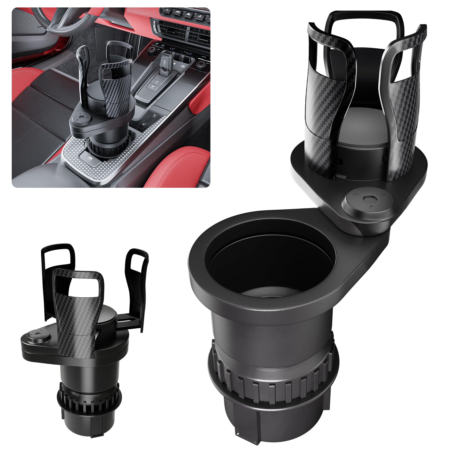 Getränkehalter fürs Auto - Verstellbare Basis, 2-in-1 Flaschenhalter & Becherhalter, 360° Drehbarer Multifunktions-Autohalter Getränkehalter fürs Auto - Verstellbare Basis, 2-in-1 Flaschenhalter & Becherhalter, 360° Drehbarer Multifunktions-Autohalter von Rundago