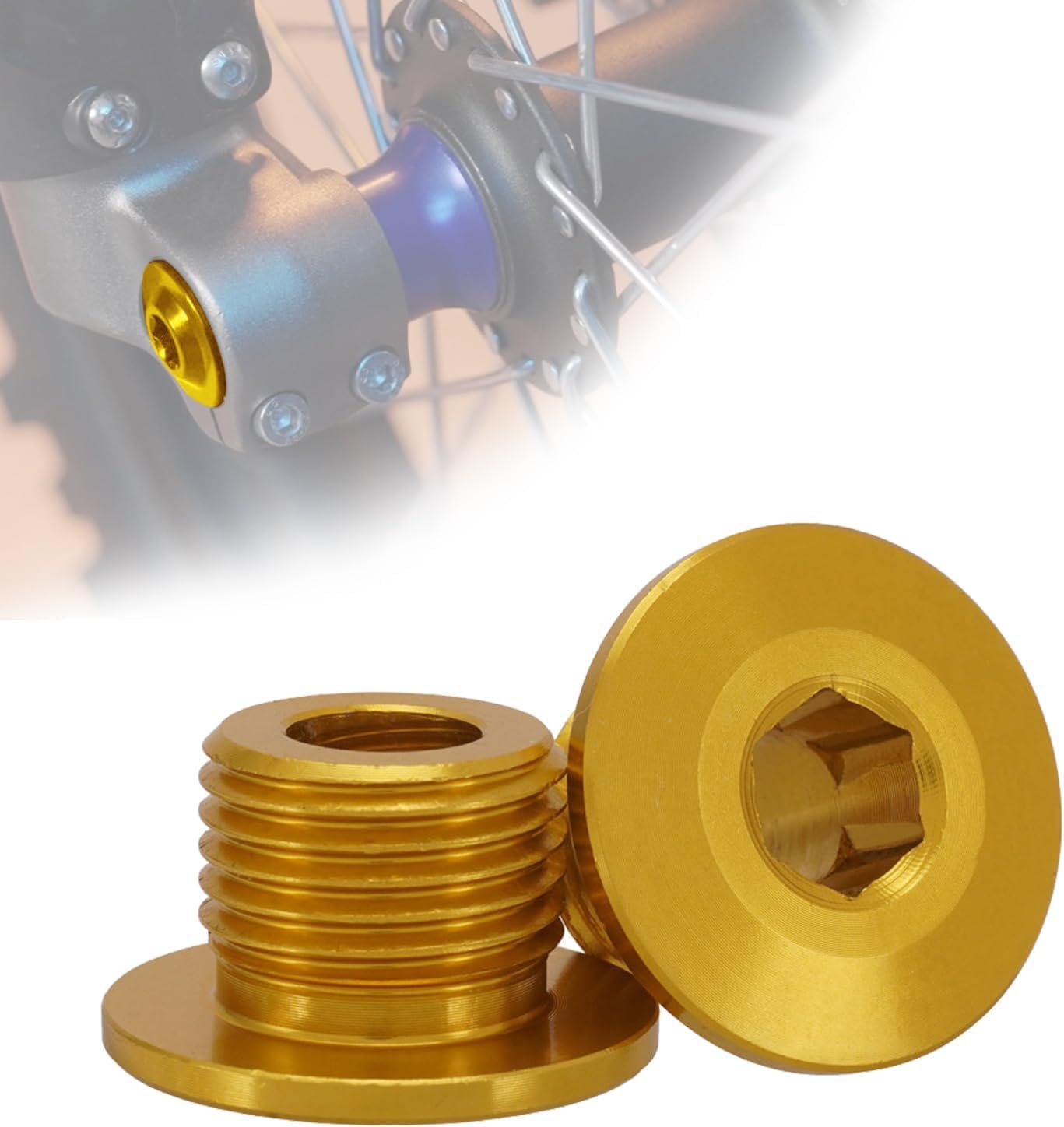 2 Stück Motorrad Vorderrad Achsmutter Schraube, M16 x 1,5 P Achssicherungsmutter Schraube für Elektrofahrrad Surron Sur-Ron Sur Ron Light Bee X/S/L1E X160/X260-Gold 2 Stück Motorrad Vorderrad Achsmutter Schraube, M16 x 1,5 P Achssicherungsmutter Schraube für Elektrofahrrad Surron Sur-Ron Sur Ron Light Bee X/S/L1E X160/X260-Gold von Runfarr