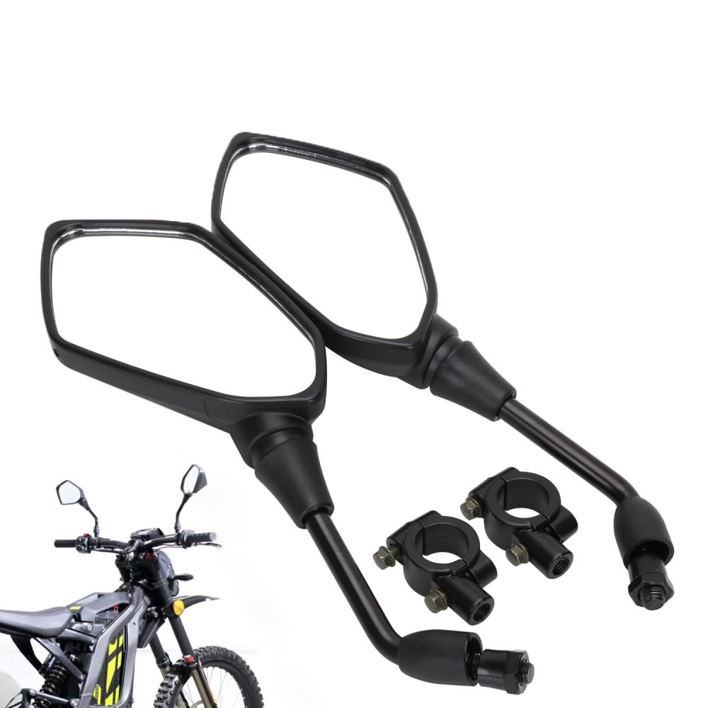 Ein Paar Motorrad-Rückspiegel, stabile Rückspiegel für Sur-Ron Surron Light Bee X/S Electric Dirt Bike, Schwarz von Runfarr