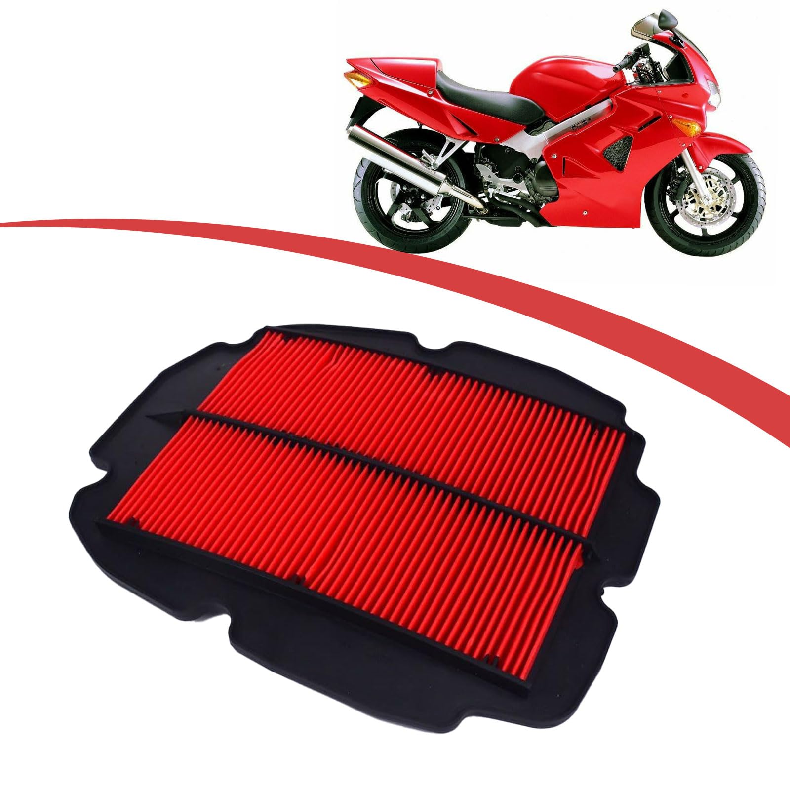 Runfarr Motorrad-Luftfilter, Ansaugluftfilter, Motorrad-Ansaugluftfilter-Set für VFR 800 FI Interceptor 1998–2001, VFR 800 FI Interceptor, ABS, V-TEC 2002–2009 Runfarr Motorrad-Luftfilter, Ansaugluftfilter, Motorrad-Ansaugluftfilter-Set für VFR 800 FI Interceptor 1998–2001, VFR 800 FI Interceptor, ABS, V-TEC 2002–2009 von Runfarr