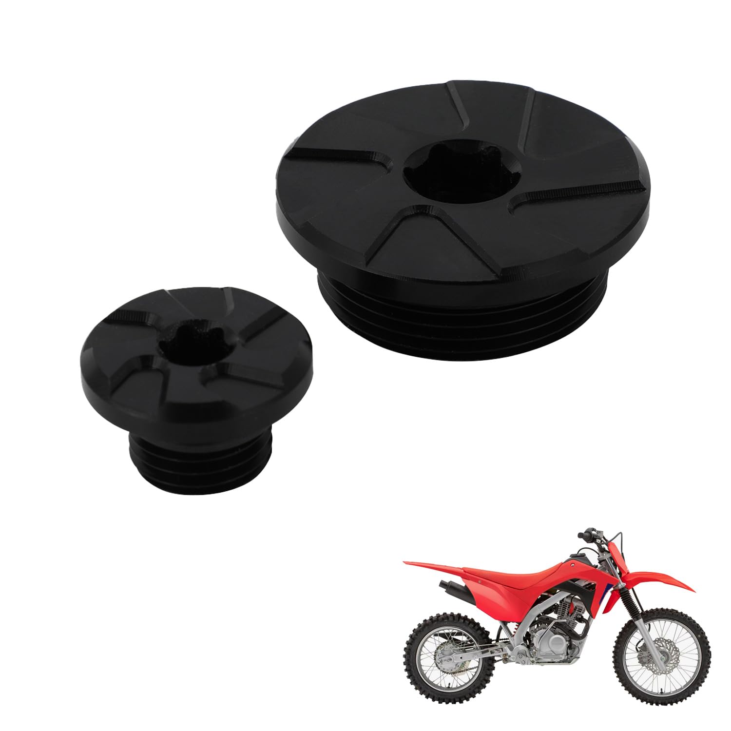 Runfarr 14 mm Nockenwellen-Ritzelschraube, CNC-Steuerkettenspanner, 14 mm Steckschlüssel für CRF110L 2013–2025, Schwarz Runfarr 14 mm Nockenwellen-Ritzelschraube, CNC-Steuerkettenspanner, 14 mm Steckschlüssel für CRF110L 2013–2025, Schwarz von Runfarr