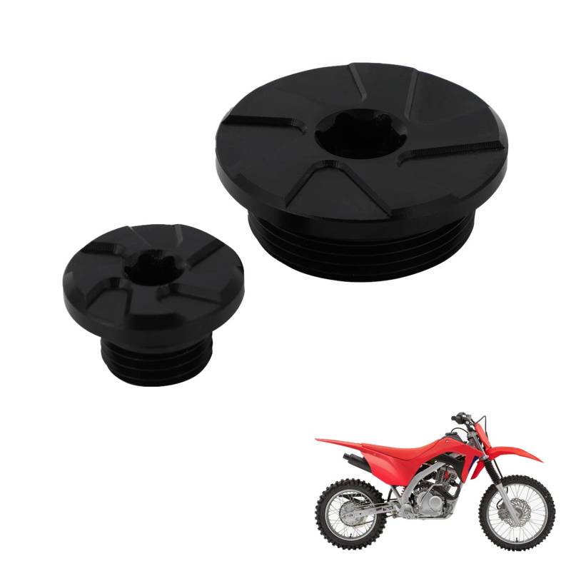 Runfarr 14 mm Nockenwellen-Ritzelschraube, CNC-Steuerkettenspanner, 14 mm Steckschlüssel für CRF110L 2013–2025, Schwarz von Runfarr