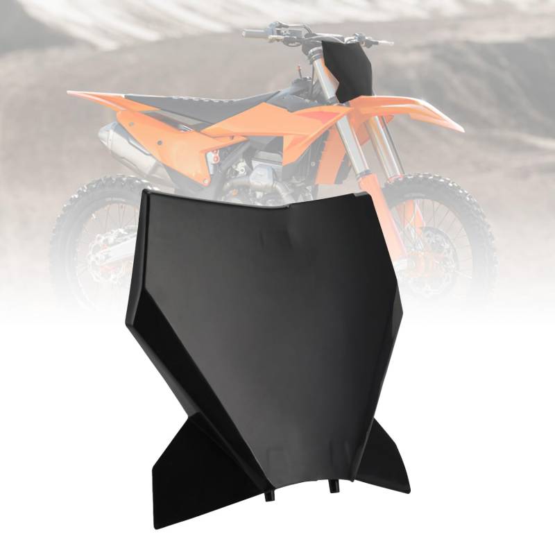 Runfarr Dirt Bike Nummernschild, Motorrad Nummernschild Vorne ABS Kunststoff für 125/250/300/350/500 SX SX-F XC XC-F 2023–2024 Schwarz von Runfarr