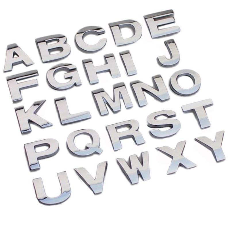 Rungao 26 x Hohe Intensität, reflektierender Aufkleber, Vinyl, selbstklebend, für LKW, Auto, Motorrad, Boot, Fahrrad, Anhänger, Helm, Sicherheit, Achtung, Buchstabe A-Z von Rungao