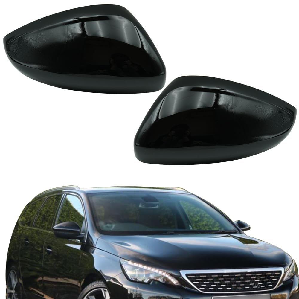 Ruolin Außenspiegelkappen 1 Paar, Rückspiegelabdeckung Kappe Auto Spiegelkappen Spiegelkappen Schwarz Kompatibel mit Peugeot 308 MK2 2013-2022 Ruolin Außenspiegelkappen 1 Paar, Rückspiegelabdeckung Kappe Auto Spiegelkappen Spiegelkappen Schwarz Kompatibel mit Peugeot 308 MK2 2013-2022 von Ruolin