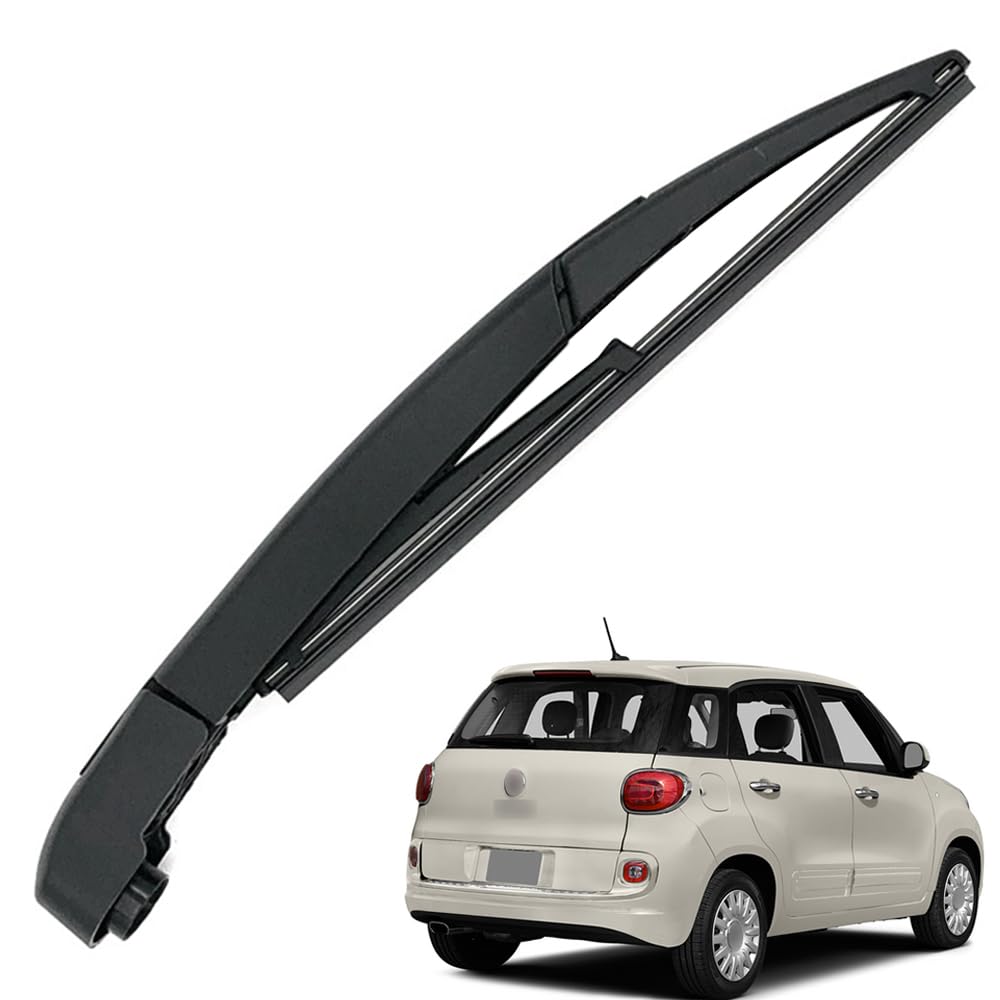 Ruolin Auto Heckscheibenwischer Schwarz, Ersatz Heckwischerarm Wischerarm Hinten + Scheibenwischer Wischer Set Ersatz für FIAT 500L 2012-2020 von Ruolin