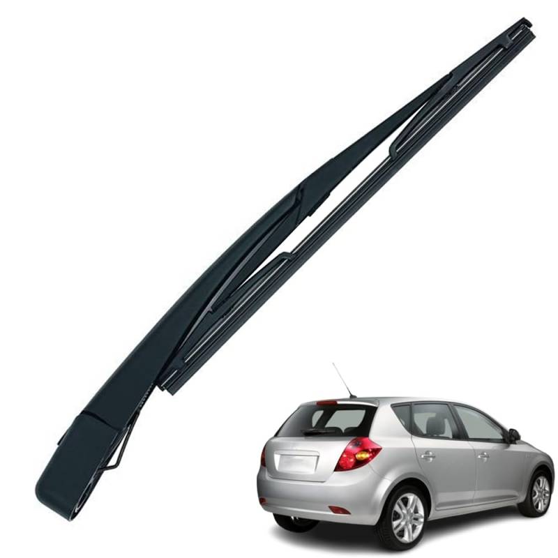Ruolin Auto Heckscheibenwischer Schwarz, Ersatz Heckwischerarm Wischerarm Hinten + Scheibenwischer Wischer Set Kompatibel mit KIA Ceed 2006-2011 von Ruolin