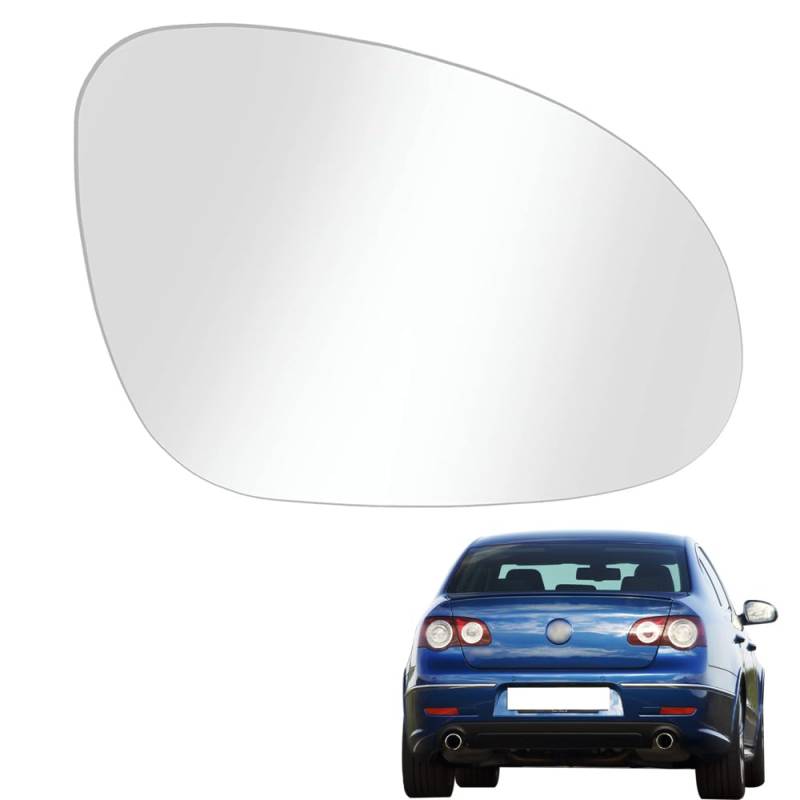 Ruolin Spiegelglas Rechts, Außenspiegel Glas Ersatz Spiegelglas Beheizbar Rechts Kompatibel mit PASSAT B6 2007-2011, Kompatibel mit GOLF MK5 2003-2008 von Ruolin