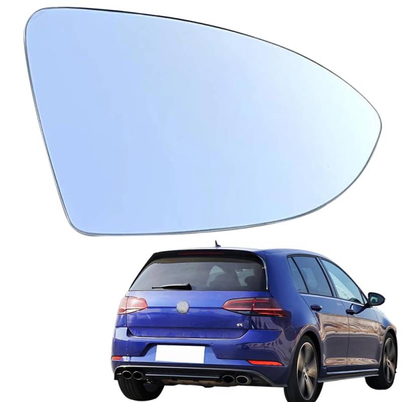 Ruolin Spiegelglas Rechts mit Trägerplatte, Außenspiegel Glas Ersatz Spiegelglas Beheizbar Rechts Kompatibel mit Golf 7 von Ruolin