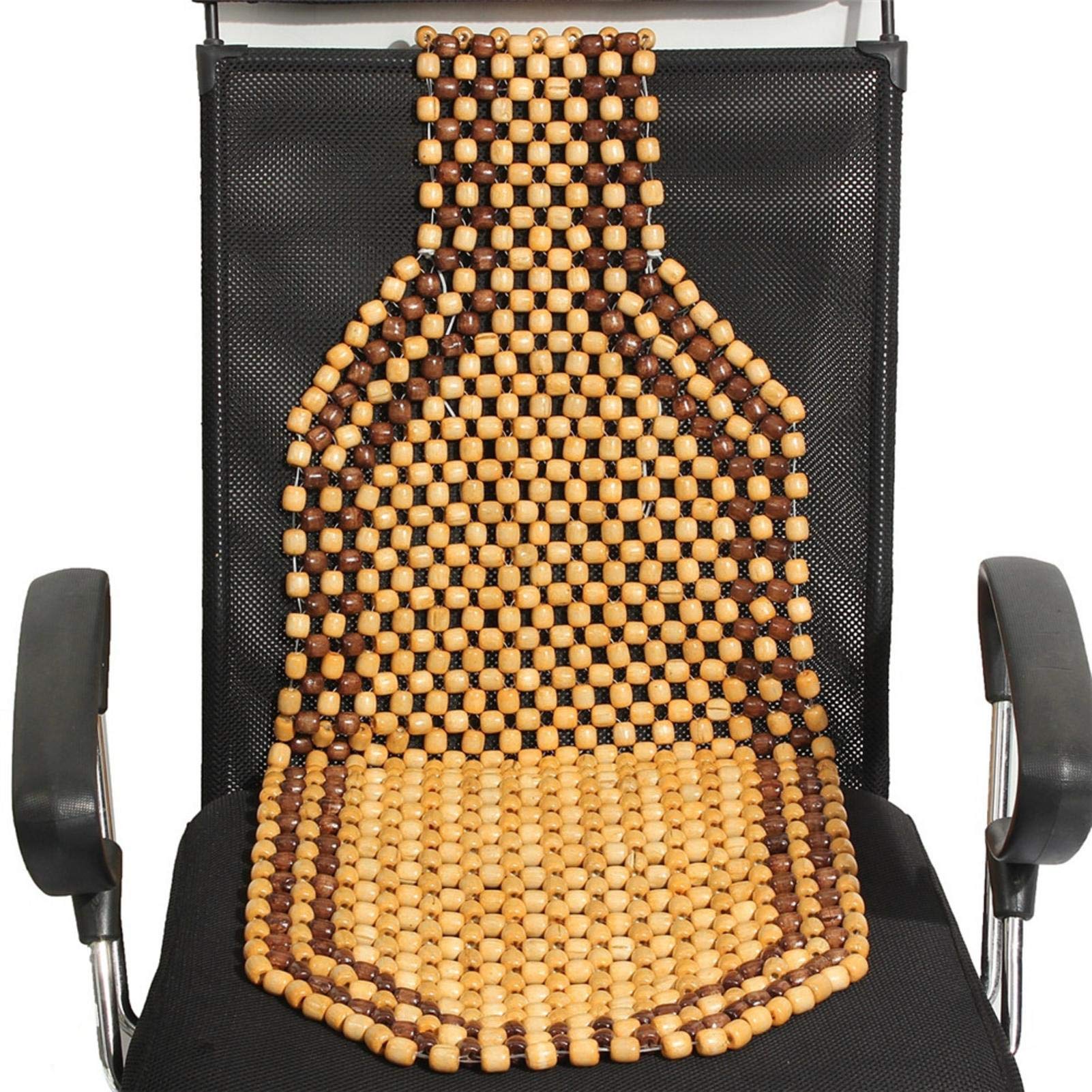Rurunklee Sitz aus Holzperlen für Auto, bequemes Sitzpolster aus Holz, Perlen für Autositz, Sitzbezug mit Perlen für Auto, Sitzbezug mit Perlen von Rurunklee