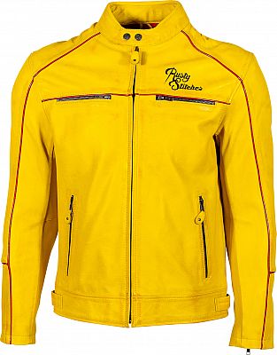 Rusty Stitches Chase, Lederjacke - Gelb/Schwarz - S von Rusty Stitches