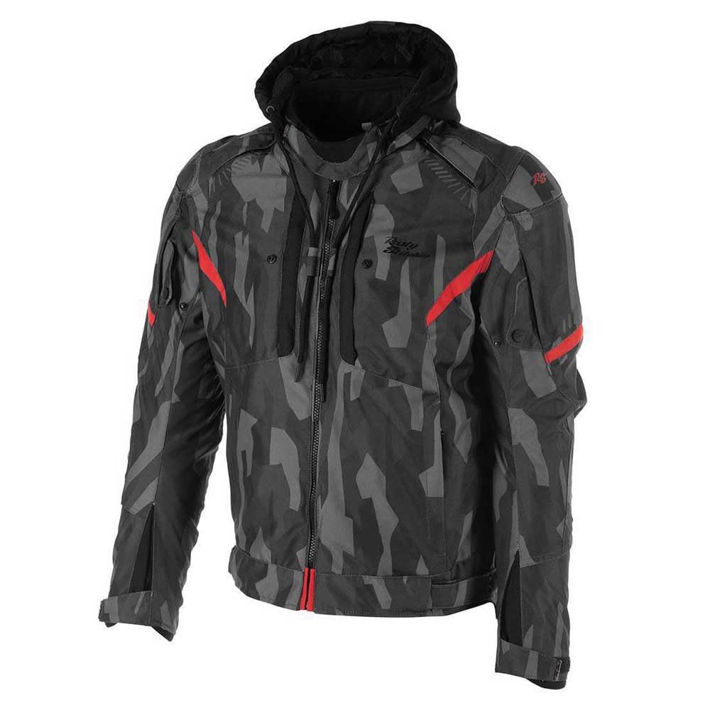 Rusty Stitches Dylan Wasserdichte Motorrad Textiljacke, schwarz/grau/rot, 4XL Rusty Stitches Dylan Wasserdichte Motorrad Textiljacke, schwarz/grau/rot, 4XL von Rusty Stitches
