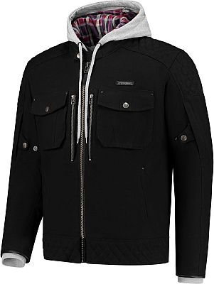 Rusty Stitches Glenn, Textiljacke - Schwarz/Grau - S von Rusty Stitches