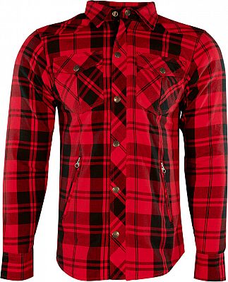 Rusty Stitches Neil, Hemd/Textiljacke - Rot/Schwarz - 4XL von Rusty Stitches
