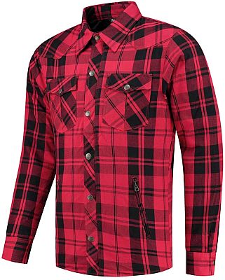 Rusty Stitches Neil V2, Hemd/Textiljacke - Rot/Schwarz - M von Rusty Stitches