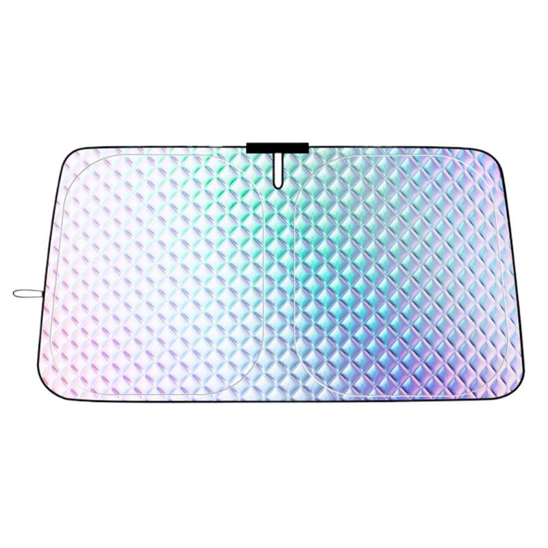 Ruwshuuk Frontscheiben-Sonnenschutz, Frontscheiben-Sonnenschutzfolie UV-Schutzabdeckung, Zusammenklappbarer UV-Schutz Mit Tragbarer Innenabdeckung Zur Hitzereduzierung Und Privatsphäre Für Pkw von Ruwshuuk
