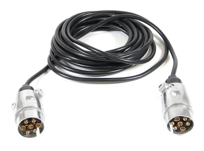 Ryme Automotive Anhängerstecker, 7-polig, 6,5 m, TPU, Metallklemmen, Stecker für Wohnwagen/Traktor von Ryme Automotive