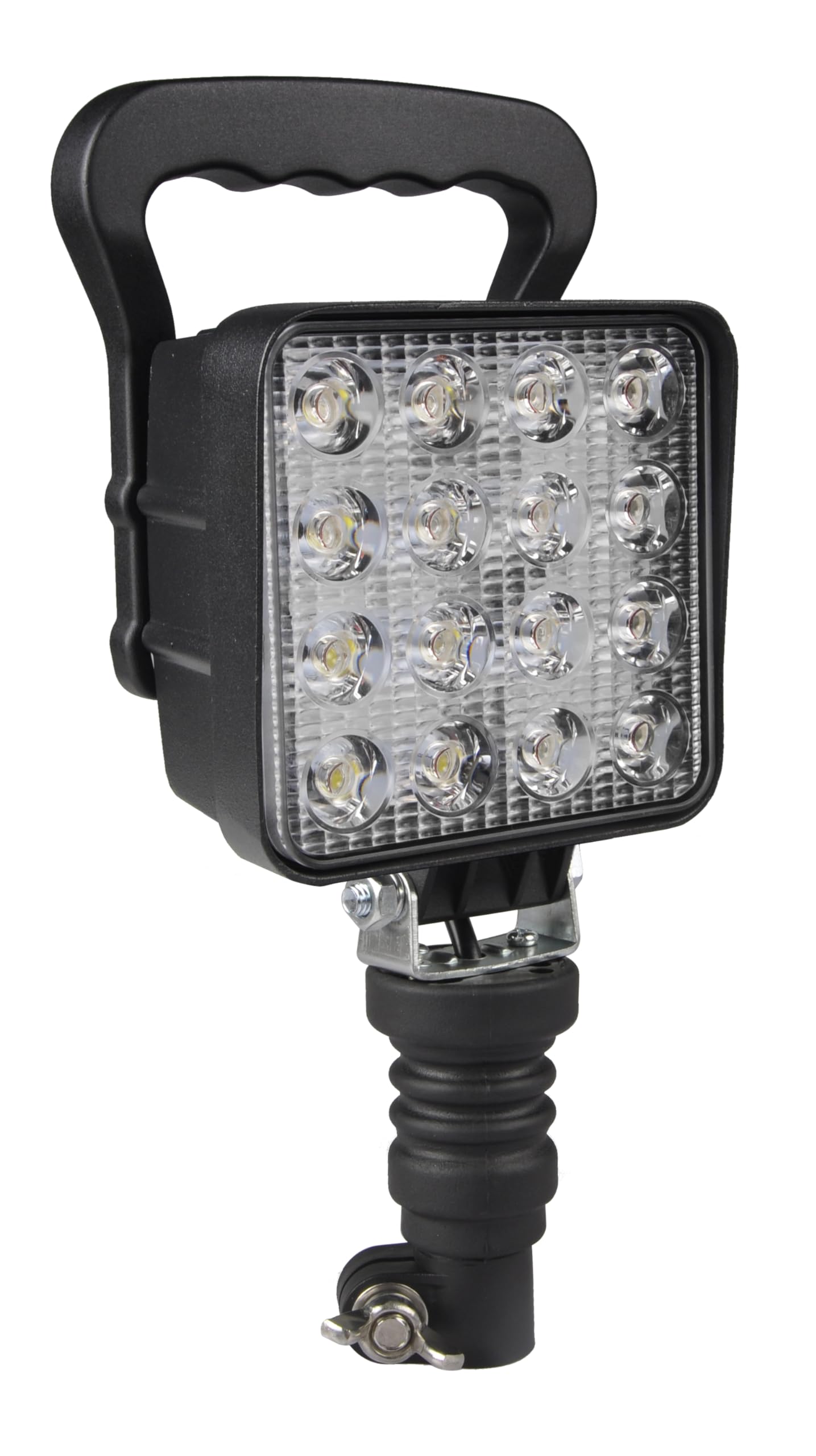 LED-Arbeitsscheinwerfer mit 48 W für landwirtschaftliche Maschinen und Spezialfahrzeuge, leistungsstarke Beleuchtung mit 2.800 Lumen, Universalanker, DIN Spannung, 12-24 V, IP67, verstellbarer Sockel von Ryme Automotive