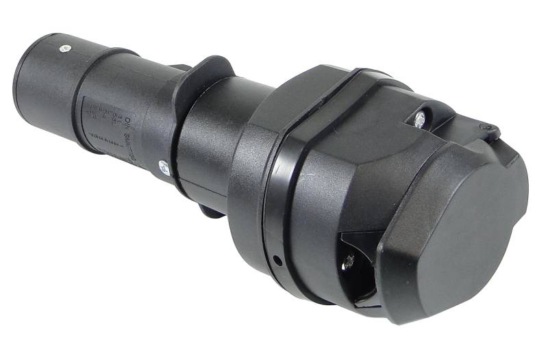 Ryme Automotive Spannungswandler 13P 12V auf 7P 24V | Adapter für Anhänger 13P/12V ISO 11446 auf Fahrzeug 7P/24V ISO 1185 | sichere und robuste Verbindung von Ryme Automotive