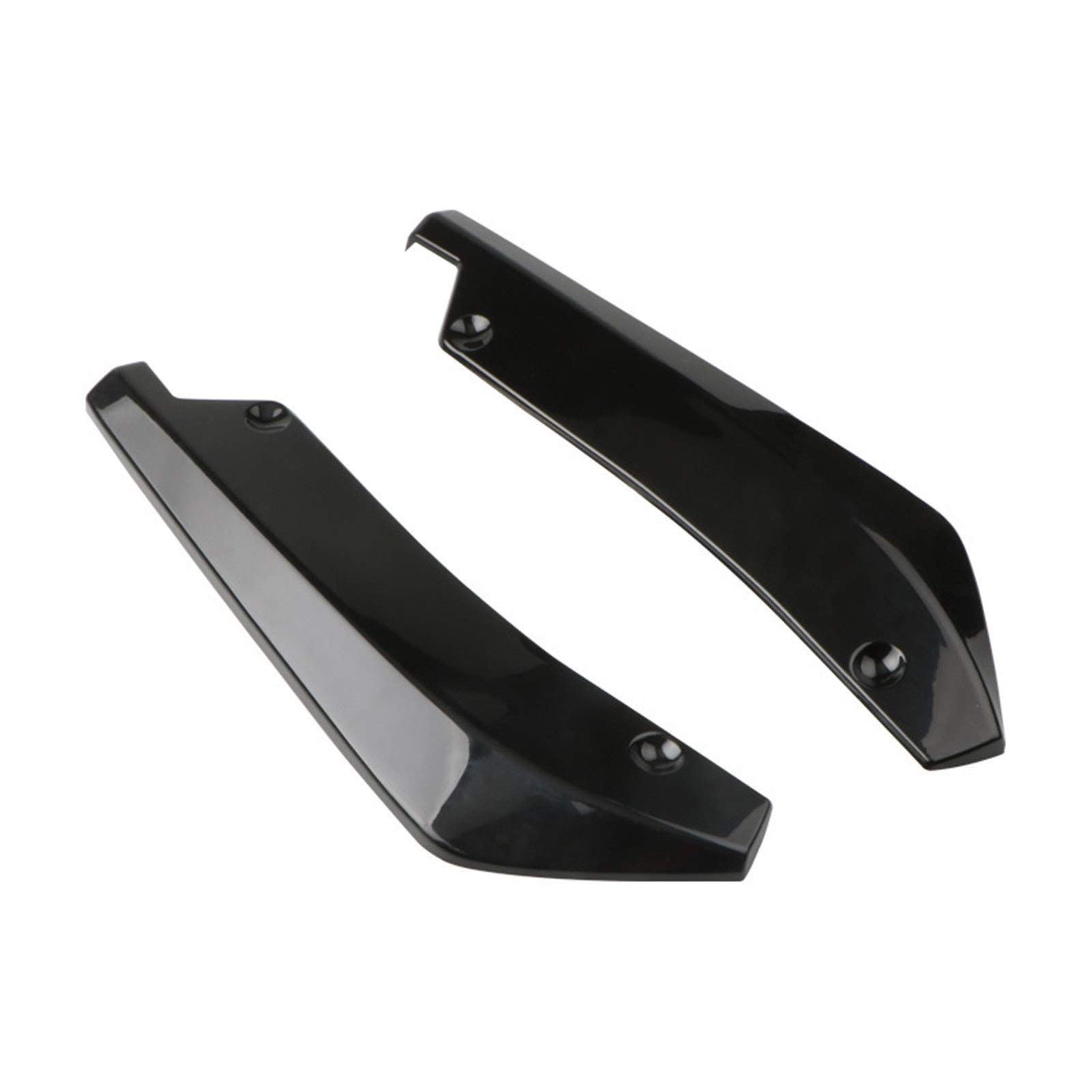 Rynplex 1 Paar Carbon Fiber Auto Heckstoßstangenlippe Diffusor Splitter Schutz Seitenverlängerungen, for, W204 E90 E92, for Benz, for, A4 Autospoilerverkleidung(Gloss Black) von Rynplex