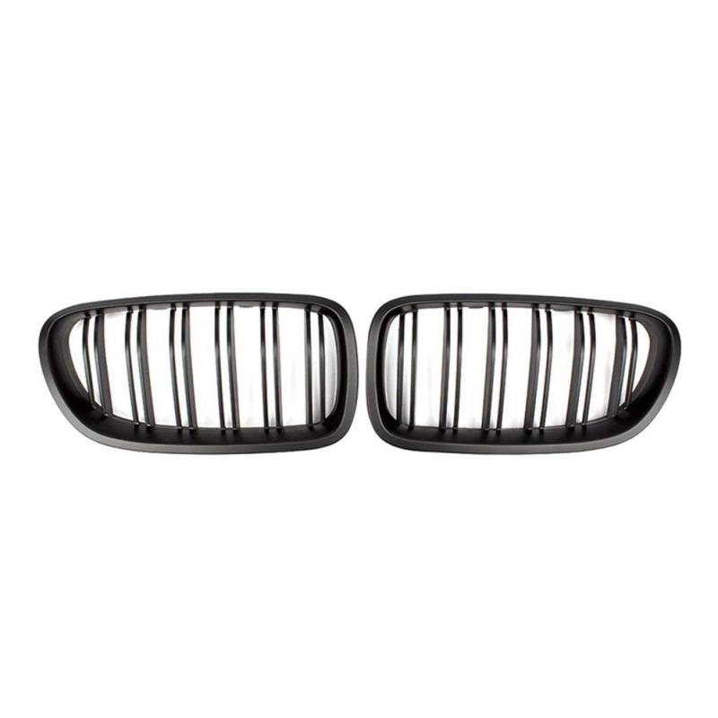 Rynplex 1 Paar Doppellamellen-Frontstoßstangengrill, Haubengrill, 2010–2017, for, for 5er F10 F11 F18 M5 (Mattschwarz) Auto-Kühlergrill von Rynplex
